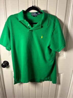 Ralph Lauren Bright Green Polo with Yellow Pony Logo